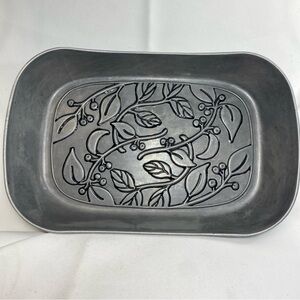 Wilton Armetale Pewter Brest Trivet Tray Botanica 601451 Botanical Leaf Design